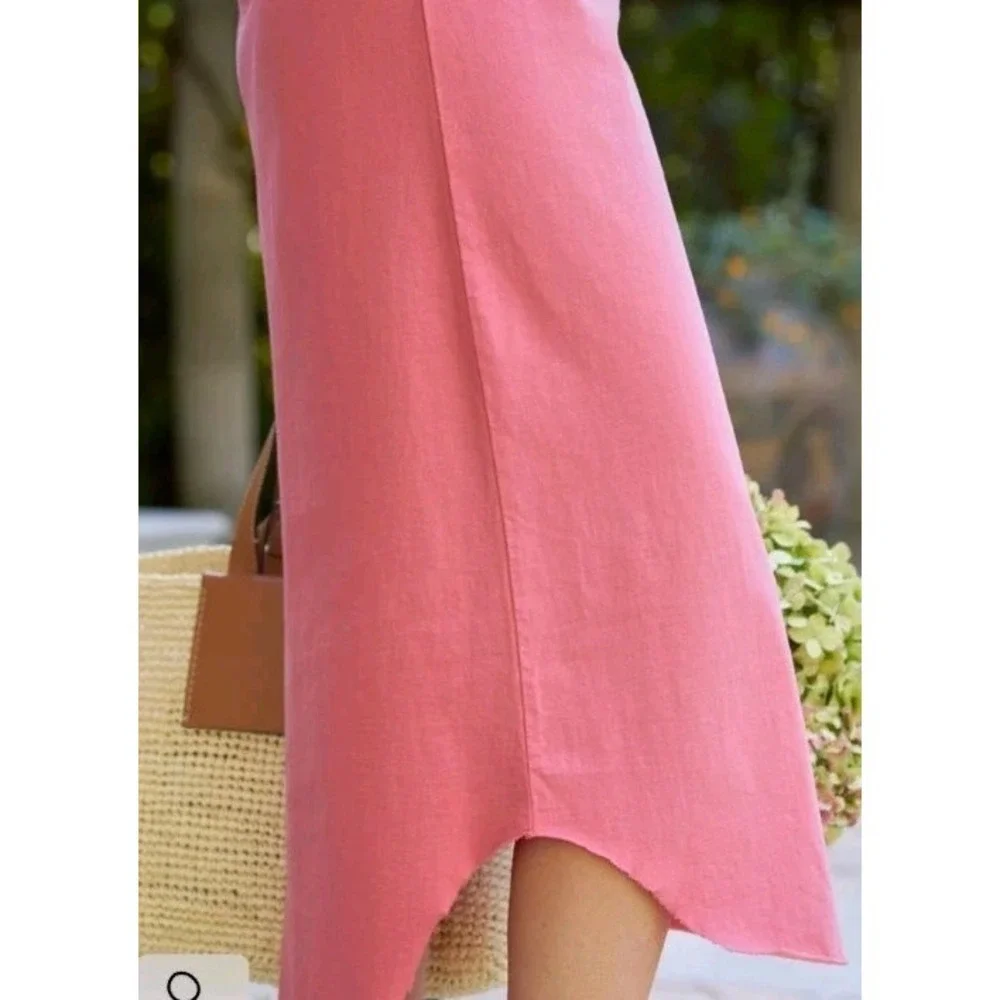 Frank & Eileen Harper Passion Fruit Boho Cottagecore Quiet Luxury Dress M - Picture 3 of 9